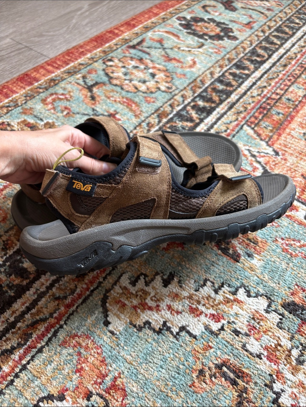 Teva Trailpulse Mens Size 10 Brown Suede Outdoor Hiking Sport Sandals 1127632 - Picture 3 of 6